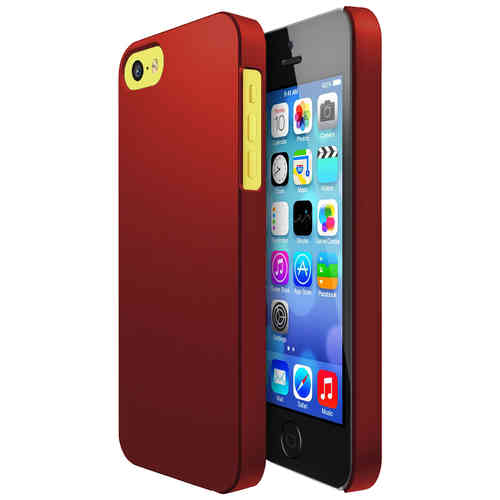 Hard Shell Candy Case for Apple iPhone 5c - Cherry Red