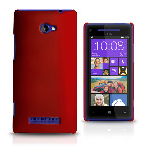 Hard Shell Case for HTC 8X Windows Phone Red