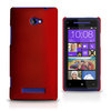 Hard Shell Feather Case for HTC 8X Windows Phone - Red