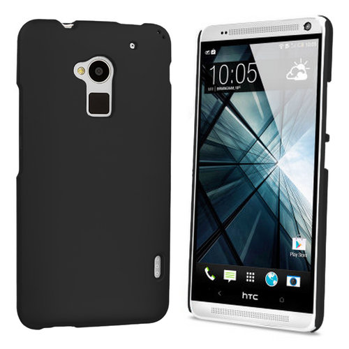 Hard Shell Feather Case for HTC One Max (T6) - Black (Matte)