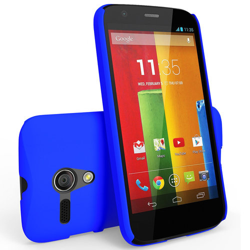 Hard Shell Feather Case for Motorola Moto G (1st Gen) - Dark Blue