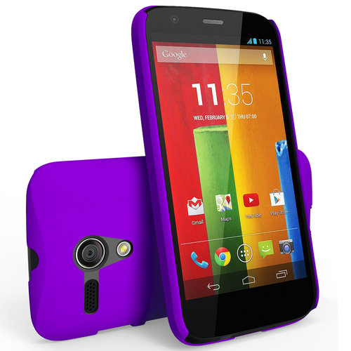 Hard Shell Feather Case for Motorola Moto G (1st Gen) - Purple