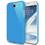 Hard Shell Feather Case for Samsung Galaxy Note 2 - Light Blue (Matte)