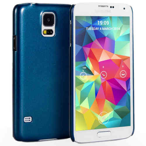 Metallic Hard Shell Slim Case for Samsung Galaxy S5 - Blue