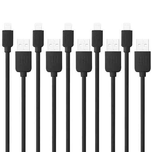 Haweel (5-Pack) USB Lightning Charging Cable (1m) for iPhone / iPad - Black
