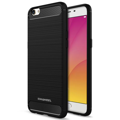 Haweel Flexi Slim Carbon Fibre Case for Oppo R9s Plus - Brushed Black