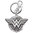 Ikon Collectables Wonder Woman 3D Logo Pewter Keychain Ring