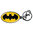 Ikon Collectables Keyring - Batman Logo Colour Enamel Keychain