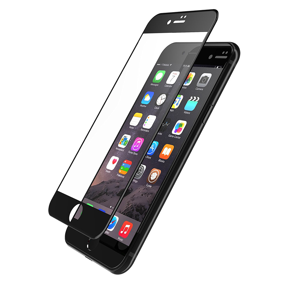 Full Tempered Glass Screen Protector for iPhone 8 Plus (Black)