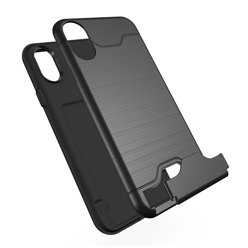 Dual Armour Tough Case & Card Holder for Apple iPhone Xs ...