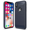 Flexi Slim Carbon Fibre Case for Apple iPhone X / Xs - Brushed Blue