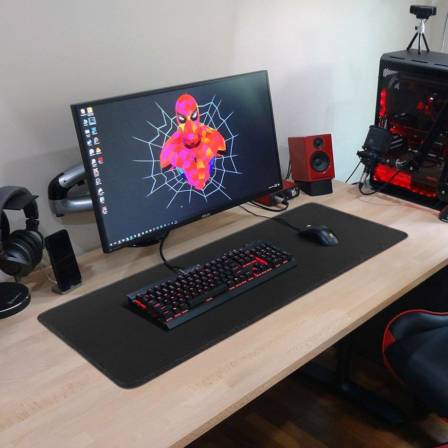 Super Large Gaming Keyboard & Mouse Pad - Black (Cloth)