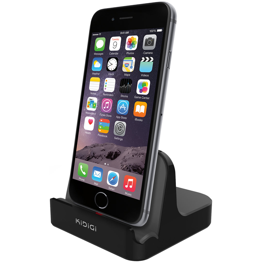 camino vistazo perderse Kidigi Charge & Sync Dock - Apple iPhone 6s / 6s Plus (Black)
