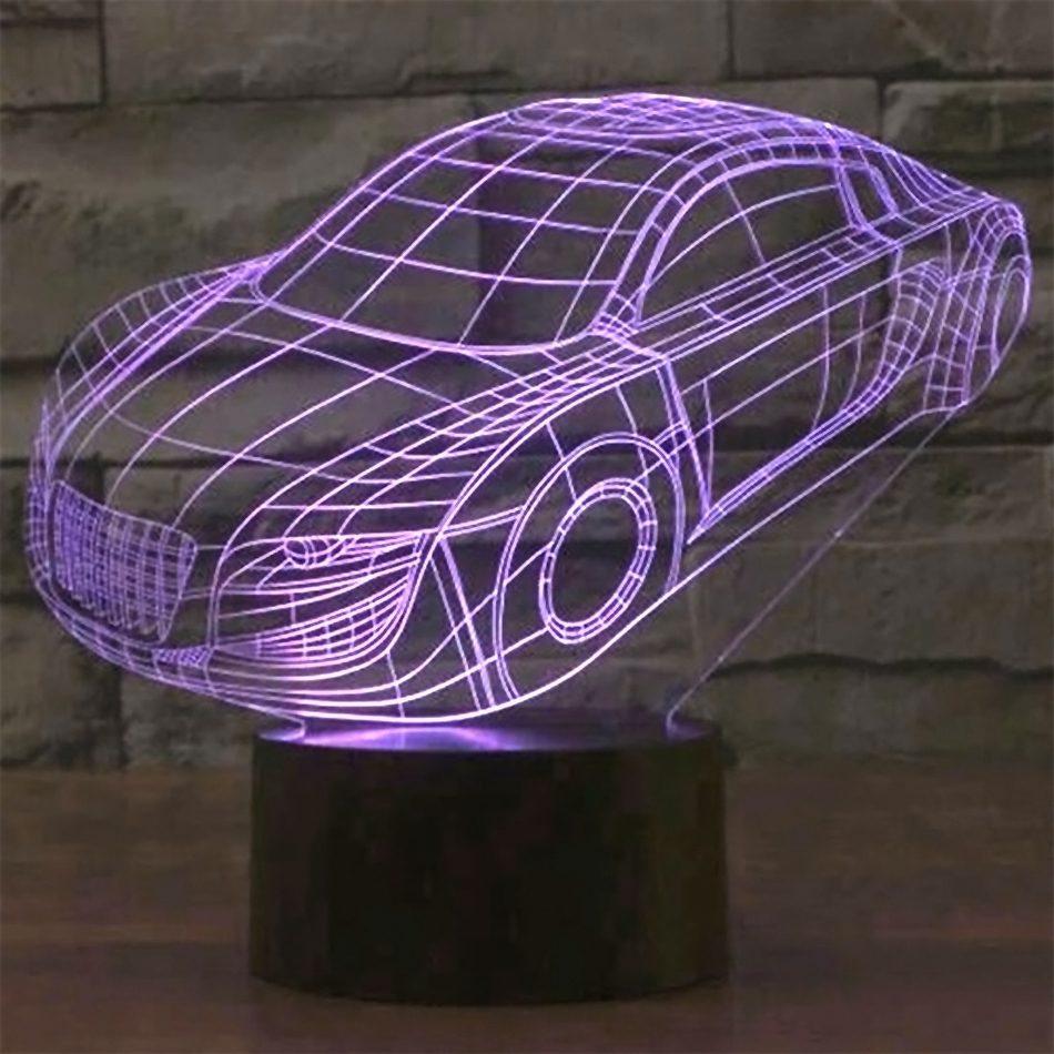 3D Sports Car LED Desk Lamp / Night Light