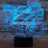 3D Motorcycle LED Desk Lamp / Night Light / Touch Switch
