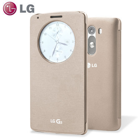 LG G3 QuickCircle Snap on Case - Shine Gold (CCF-345G)