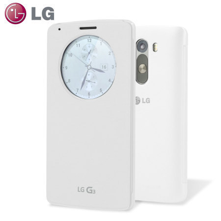 LG G3 QuickCircle Snap on Case - Silk White (CCF-345G)