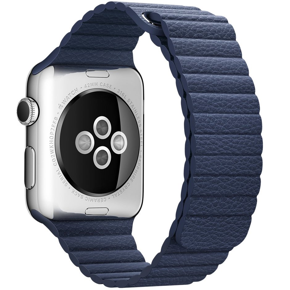Apple leather loop midnight blue shop