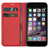 Leather Wallet Case & Card Holder Pouch for Apple iPhone 6 / 6s - Red