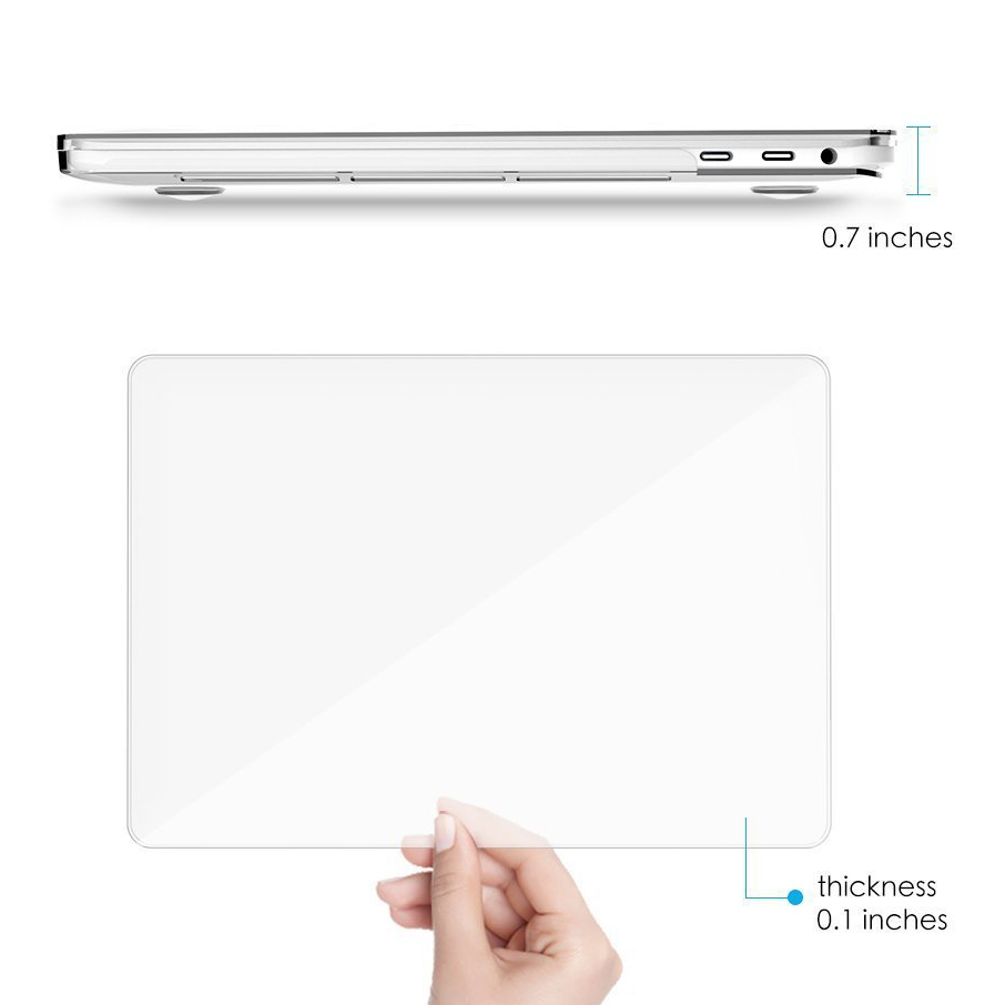 Glossy Hard Shell Case for Apple MacBook Pro (13-inch) 2019 / 2018 / 2017 / 2016 - Clear