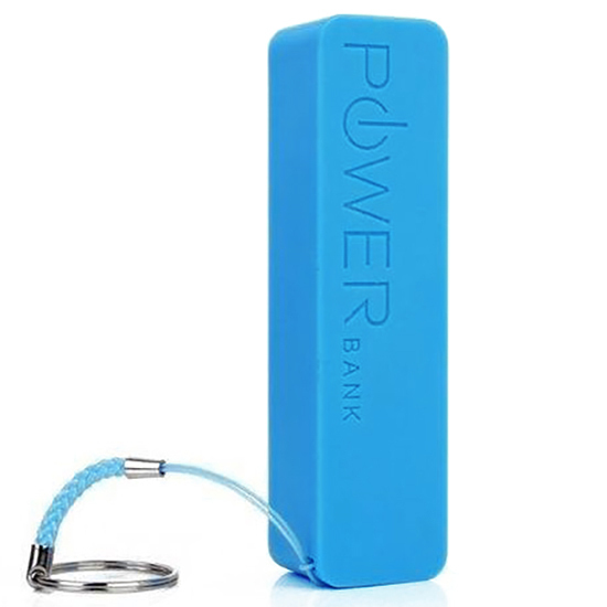 Portable Mobile Phone USB Charger (2600mAh) Light Blue
