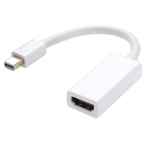 Short Mini DisplayPort (Male) to HDMI (Female) Adapter Cable (20cm) - White