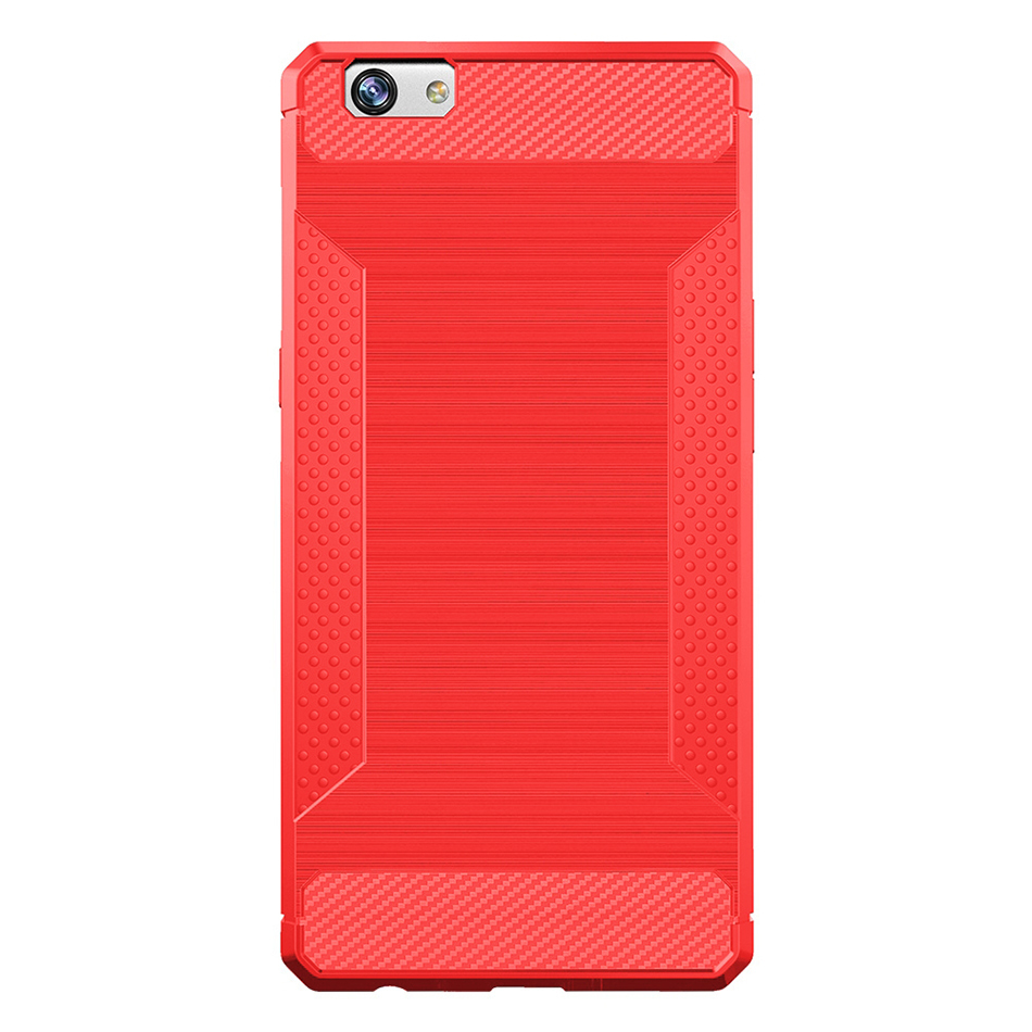Flexi Slim Carbon Fibre Case for Oppo R9s Plus - Brushed Red