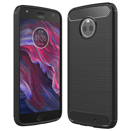 Flexi Slim Carbon Fibre Case for Motorola Moto X4 - Brushed Black