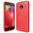 Flexi Slim Carbon Fibre Case for Motorola Moto E4 - Brushed Red