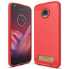 Flexi Slim Carbon Fibre Case for Motorola Moto Z2 Play - Brushed Red