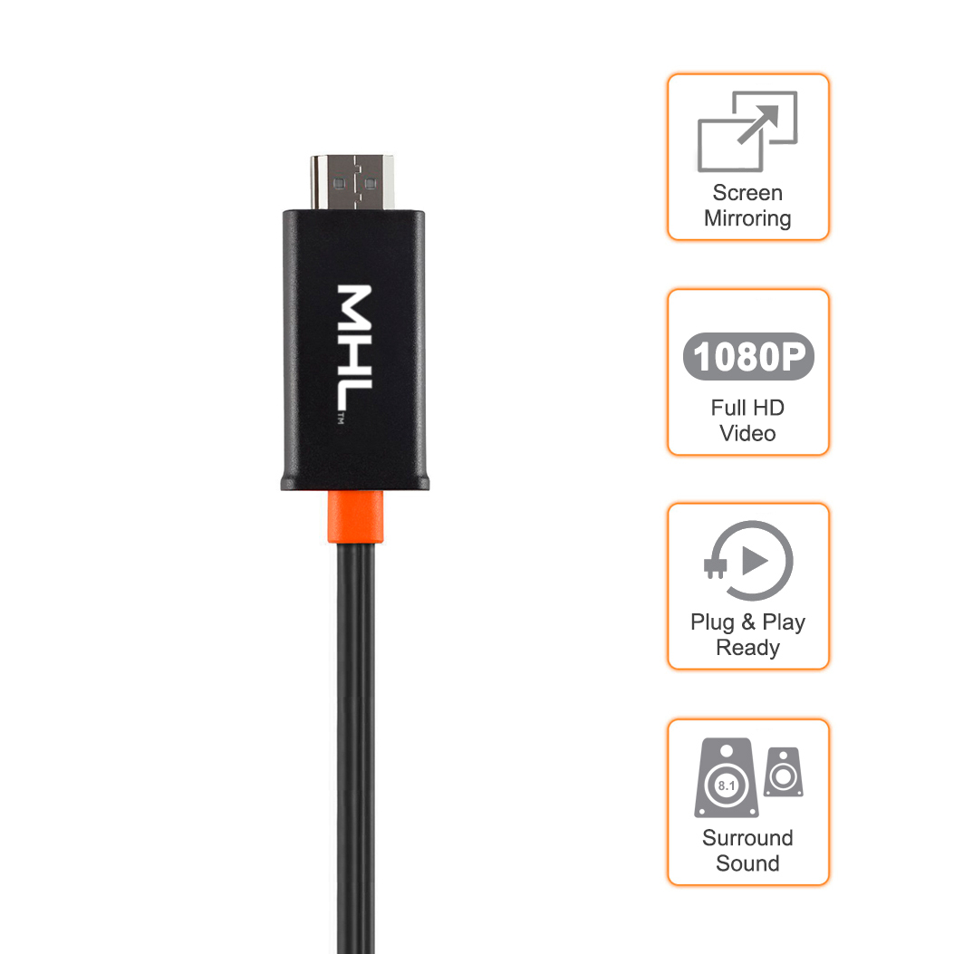 MHL Micro USB to HDMI TV Adapter for