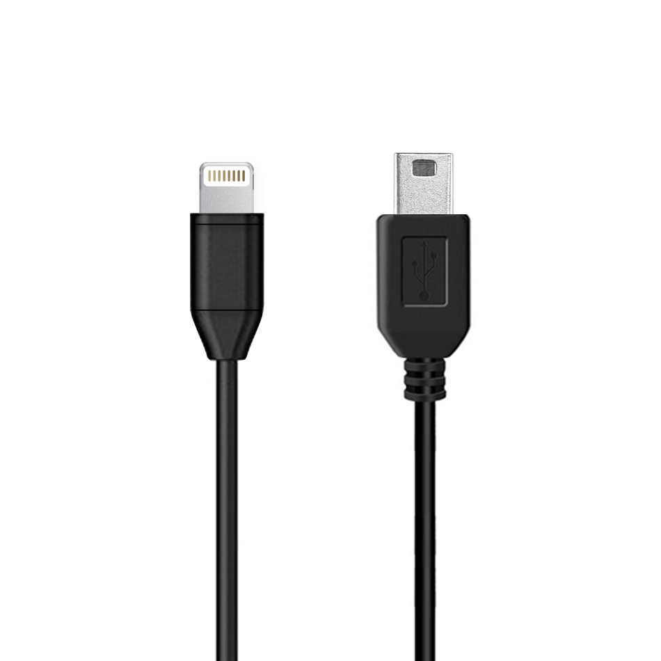 tøffel hjælper Brise Short Mini USB to MFi Lightning Cable - iPhone / iPad (Black)