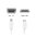 (2-Pack) Short Mini-USB to Micro-USB Charging Cable (7cm) - White