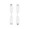 (2-Pack) Short Mini-USB to Micro-USB Charging Cable (7cm) - White
