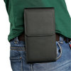 Executive (Large) Vertical Leather Pouch / Belt Clip Case for Mobile Phone