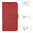 Leather Wallet Case & Card Holder Pouch for Oppo R9s - Red