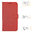 Leather Wallet Case & Card Holder Pouch for LG K8 (2017) - Red