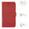 Leather Wallet Case & Card Holder Pouch for Huawei Y7 (Red)