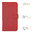 Leather Wallet Case & Card Holder Pouch for Sony Xperia XA1 - Red