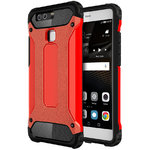 Military Defender Tough Shockproof Hard Case for Huawei P9 - Red
