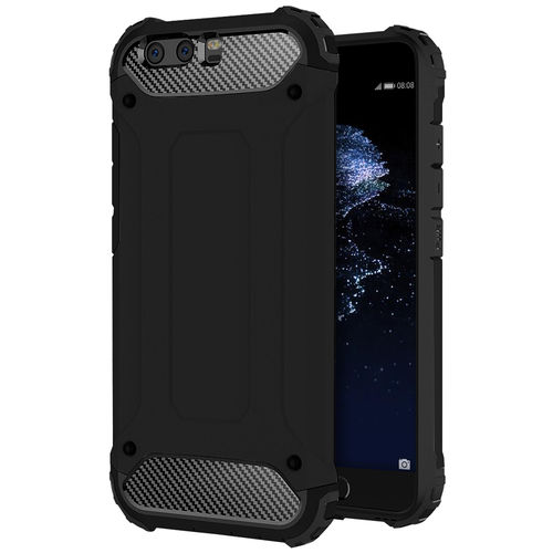 Military Defender Tough Shockproof Case for Huawei P10 Plus - Black