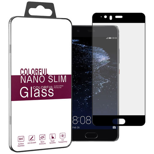 Full Coverage Tempered Glass Screen Protector for Huawei P10 Plus - Black