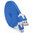 2m Flat Micro USB to USB Charging Cable - Blue