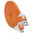 2m Flat Micro USB to USB Charging Cable - Orange