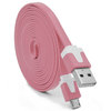 2m Flat Micro USB to USB Charging Cable - Pink