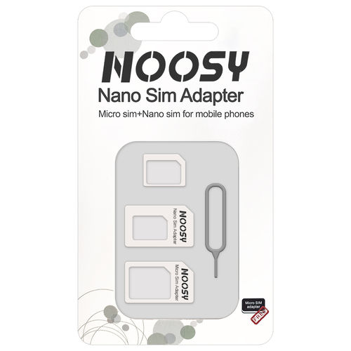 Noosy (3-in-1) Nano SIM / Micro SIM / SIM Card Adapter / Phone Tray Eject Tool