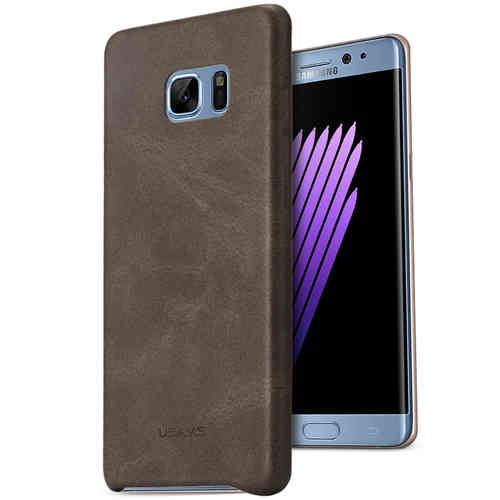Usams PU Leather Back Shell Case for Samsung Galaxy Note FE - Brown