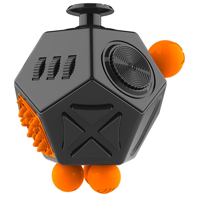 Mega Fidget Cube Anti-Stress & Anxiety Reliever (Black)