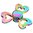 Love Heart Zinc Alloy Rainbow Fidget Spinner (3-Side)