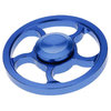 Aluminium Wagon Wheel Hand Fidget Spinner - Metallic Blue